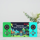 おもしろいノベルティコンピュータゲーム誕生日パーティー 招待状 (スタンド正面)