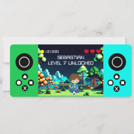 おもしろいノベルティコンピュータゲーム誕生日パーティー 招待状