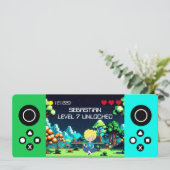 おもしろいノベルティコンピュータゲーム誕生日パーティー 招待状 (スタンド正面)