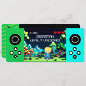 おもしろいノベルティコンピュータゲーム誕生日パーティー 招待状 (正面/裏面)