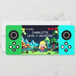 おもしろいノベルティコンピュータゲーム誕生日パーティー 招待状