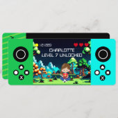 おもしろいノベルティコンピュータゲーム誕生日パーティー 招待状 (正面/裏面)