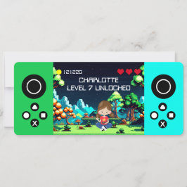 おもしろいノベルティコンピュータゲーム誕生日パーティー 招待状