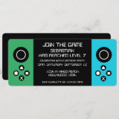 おもしろいノベルティコンピュータゲーム誕生日パーティー 招待状 (正面/裏面)