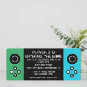 おもしろいノベルティコンピュータゲーム赤ちゃんシャワー 招待状 (スタンド正面)