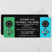 おもしろいノベルティコンピュータゲーム赤ちゃんシャワー 招待状 (正面/裏面)