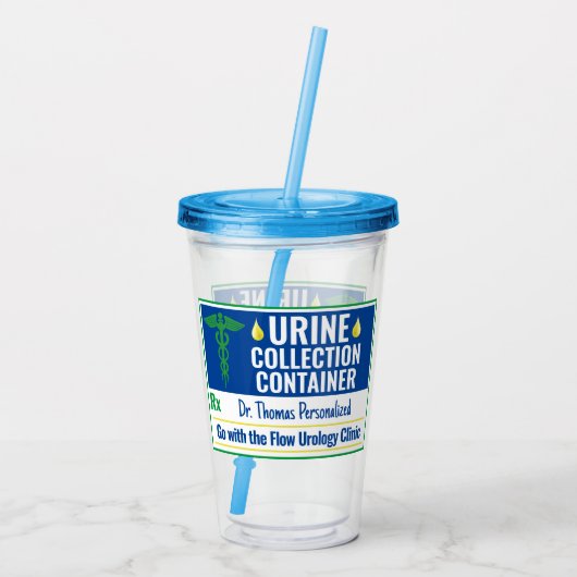 おもしろいノベルティドクターナース採尿カスタム アクリルタンブラー (裏面)