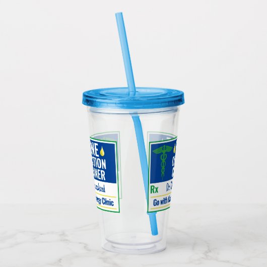 おもしろいノベルティドクターナース採尿カスタム アクリルタンブラー (左)