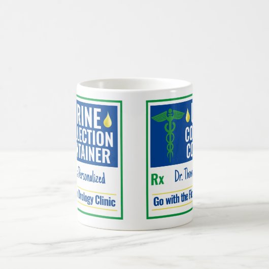 おもしろいノベルティドクターナース採尿カスタム コーヒーマグカップ (中央)