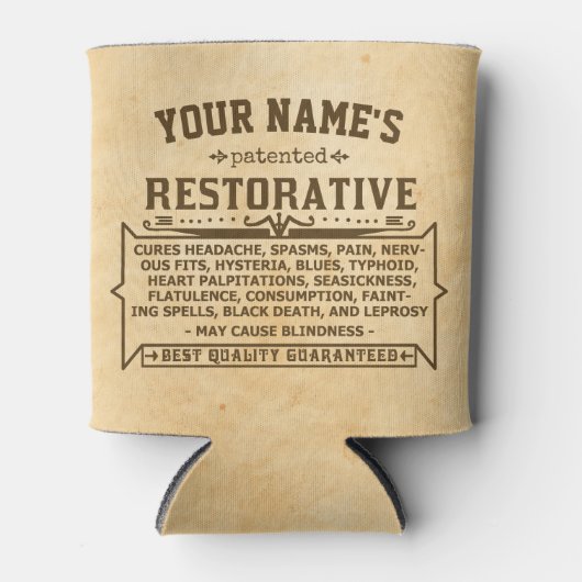 おもしろいノベルティパーソナライズされたキュア – すべてのヴィンテージ高齢者 缶クーラー (正面)