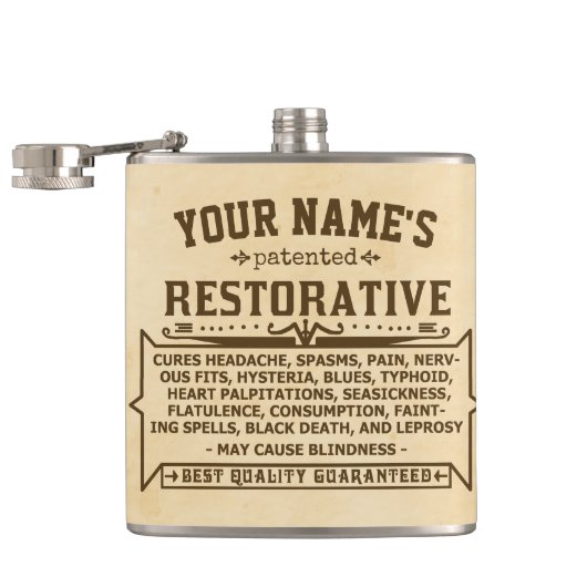 おもしろいノベルティパーソナライズされたキュア – オールヴィンテージ2 フラスク (オープン)