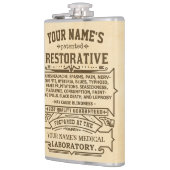 おもしろいノベルティパーソナライズされたキュア – オールヴィンテージ フラスク (左)