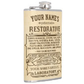おもしろいノベルティパーソナライズされたキュア – オールヴィンテージ フラスク (右)