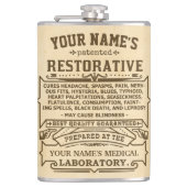 おもしろいノベルティパーソナライズされたキュア – オールヴィンテージ フラスク (正面)