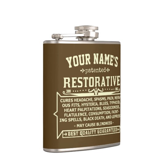 おもしろいノベルティパーソナライズされた – 全ヴィンテージ3 フラスク (右)
