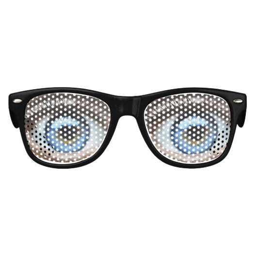 おもしろいノベルティブルーバグ眼眼鏡 キッズサングラス (正面)
