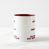 おもしろいノベルティマグ声、ほぼね、今にしてもいい話よ ツートーンマグカップ (中央)
