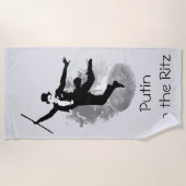 おもしろいノベルティロシアのプティンオンザリッツプンパロディ ビーチタオル (正面)