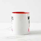 おもしろいノベルティワールド最高のズ・ジャズハンド ツートーンマグカップ (中央)