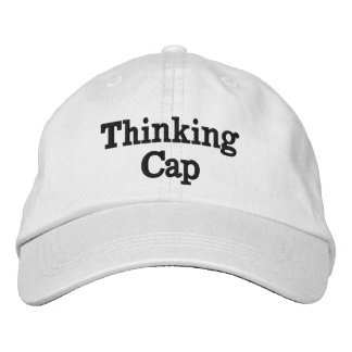 おもしろいノベルティ刺しゅう考え野球キャップ 刺繍入りキャップ