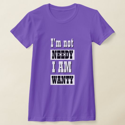 おもしろいノベルティ女子ファッションNeedy Tシャツ (レイダウン)