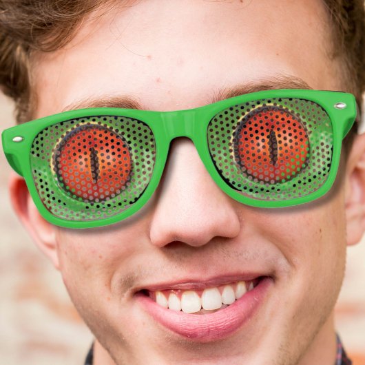 おもしろいノベルティ野獣トカゲの目 レトロサングラス