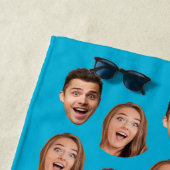 おもしろいノベルティ顔フォトカスタム結婚式グルームユーモア ビーチタオル (インサイチュ)