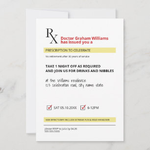 おもしろいノベルティRx処方医の退職 招待状