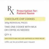 おもしろいノベルティRx処方箋ラベルシール シール (正面)