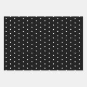 おもしろいノルウェーストライプレッドブラック&ホワイトドットウフダ ラッピングペーパーシート (正面3)