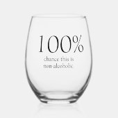おもしろいノンアルコール ステムなしワイングラス (正面)