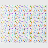 おもしろいノートのパターンパーティーのラップ ラッピングペーパー (フラット)