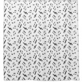 おもしろいノートのパターン シャワーカーテン (正面)