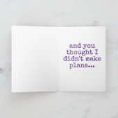 おもしろいノーライトバレンタインの水彩抽象芸術ピンク シーズンカード (内部)