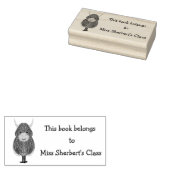 おもしろいハイランド牛この本は ラバースタンプ (押印)