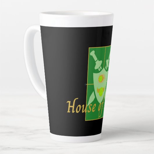 おもしろいハウスオブディンク漬物用クレスト カフェラテマグ (左アングル)