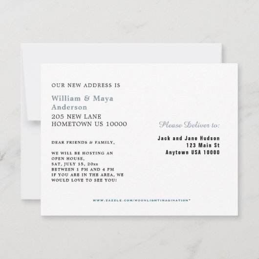 おもしろいハウスオンホイール、引っ越しました招待状 招待状 (裏面)