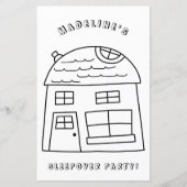 おもしろいハウススリープバーパーティーカラーリングページ3 (正面)