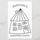 おもしろいハウススリーポバーパーティーカラーリングページ8 (正面)