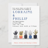 おもしろいハウスプラントラバー結婚式招待状 招待状 (正面)