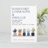 おもしろいハウスプラントラバー結婚式招待状 招待状 (スタンド正面)