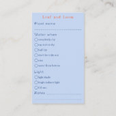 おもしろいハウス気に植物ガイド店の注文 エンクロージャーカード (裏面)