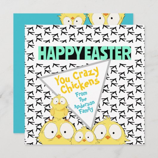 おもしろいハッピーイースターの熱狂するお前 | シーズンカード (正面/裏面)