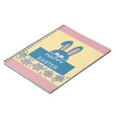 おもしろいハッピーイースターバニー ノートブック (左側)