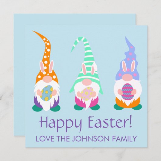 おもしろいハッピーイースター格言春パーソナライズされた色 シーズンカード (正面/裏面)