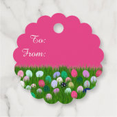 おもしろいハッピーイースター!Eggsギフトメッセージカード フェイバータグ (裏面)