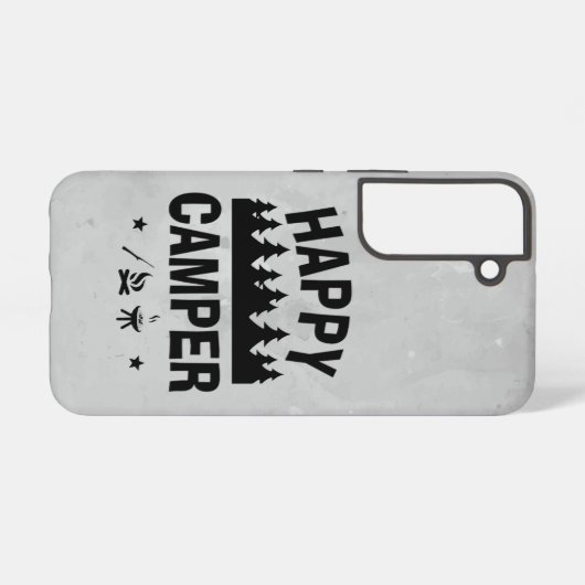 おもしろいハッピーキャンパーキャンプ引用文ことわざ SAMSUNG GALAXYケース (裏面横)