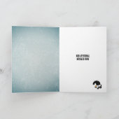 おもしろいハッピーキャンパー、テントとファイアメタルの外観 – 男性 カード (内部)