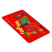 おもしろいハッピークワンザ7原則パーソナライズされた マグネット (右側)