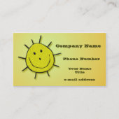 おもしろいハッピーサンフェイク刺繍 名刺 (正面)